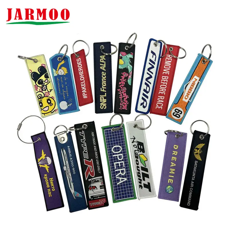 Custom Embroidery Floss Patch Keychain 1