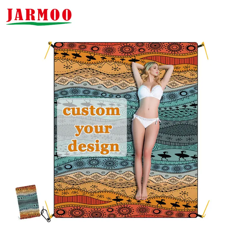 Custom Sand Free Beach Blanket Mat 1