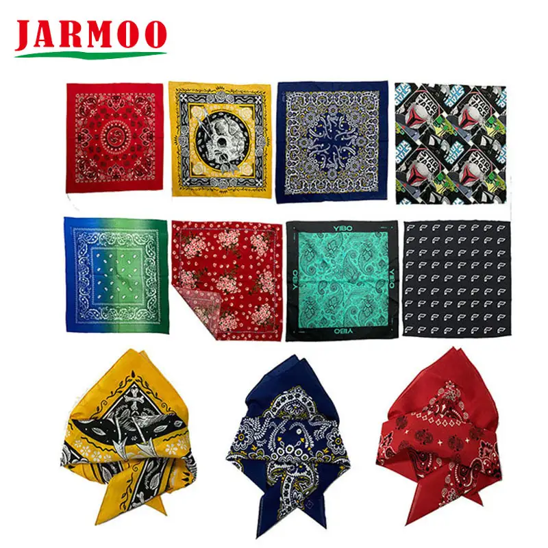 Bandana de impressão personalizada Low Moq Bandanas de design livre para homens e mulheres 1