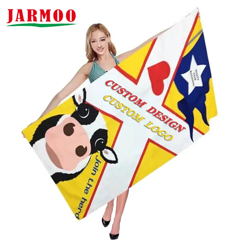 Custom Sublimation Advertising Microfiber Beach Towels 1