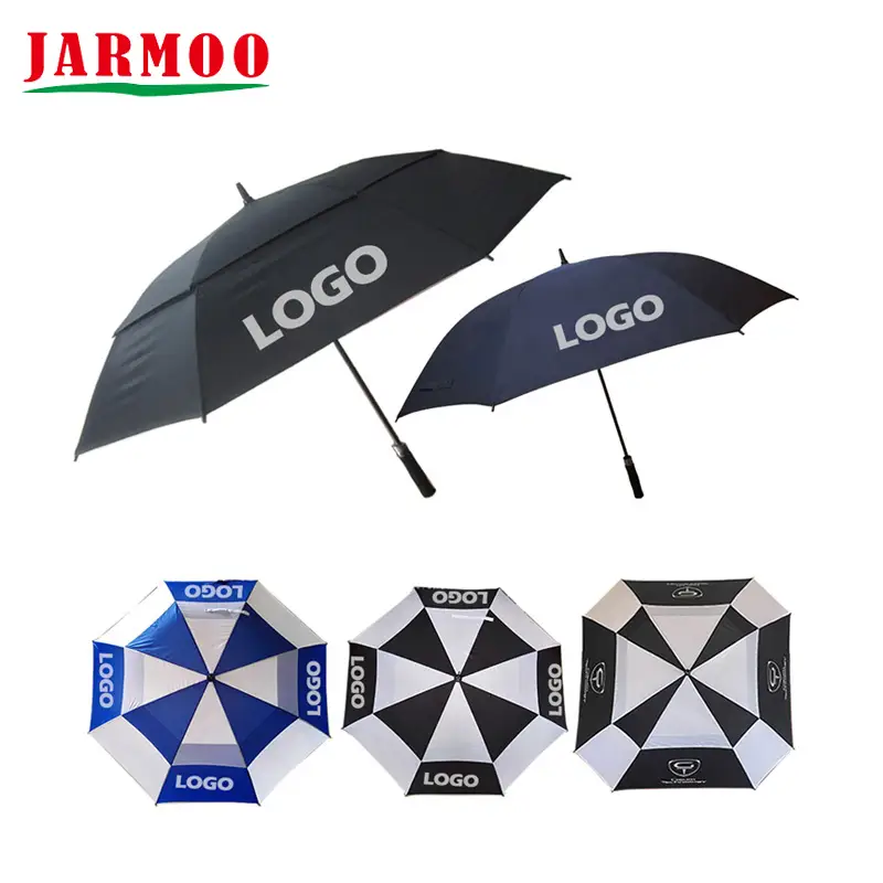 Personality Sublimation Golf Umbrella Custom Logo Prints Promotional Umbrella 1