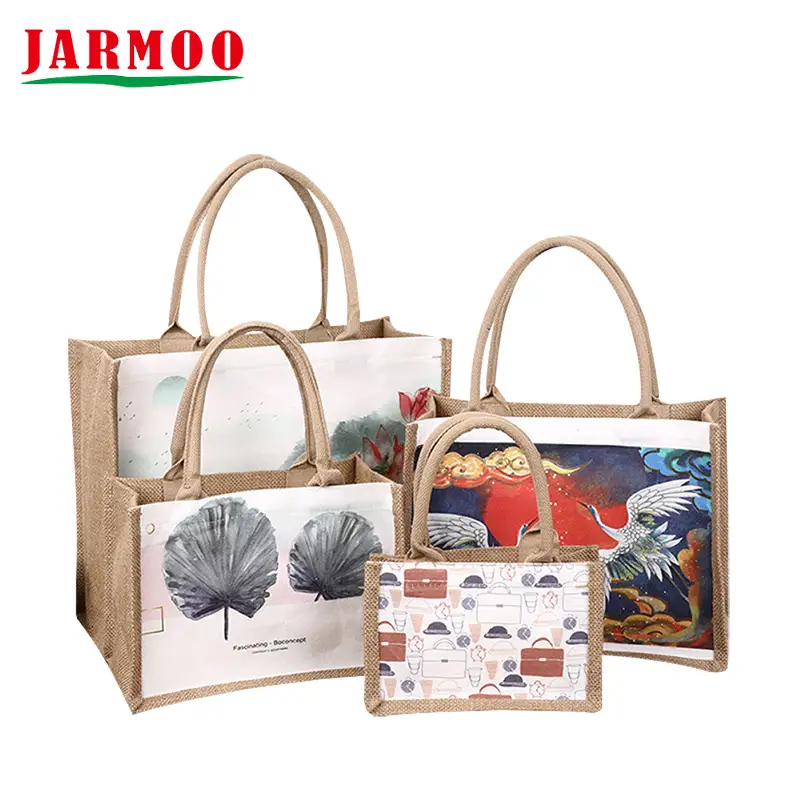 Custom Reusable Shopping Jute Tote Bag 1