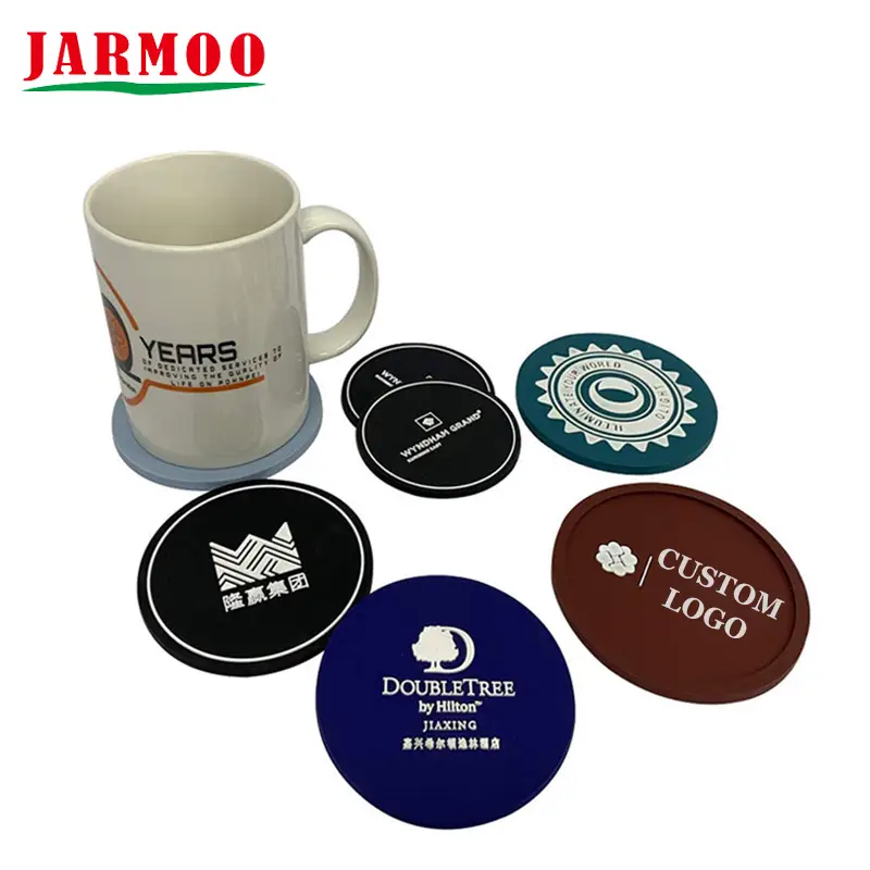PVC Rubber Custom Coaster Cup Mat 1