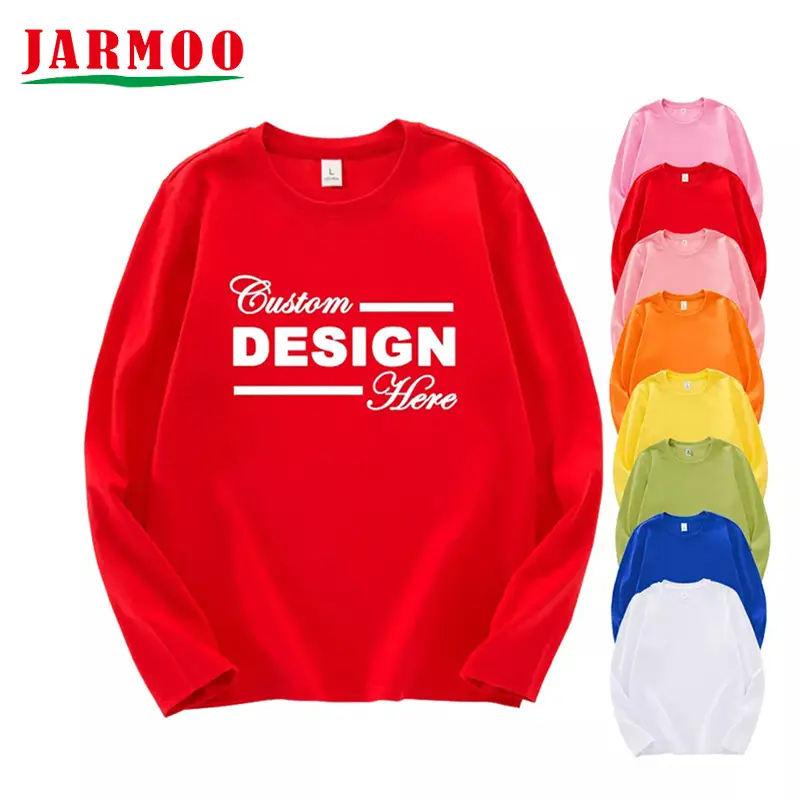 Camisetas infantis personalizadas de manga comprida de algodão 1