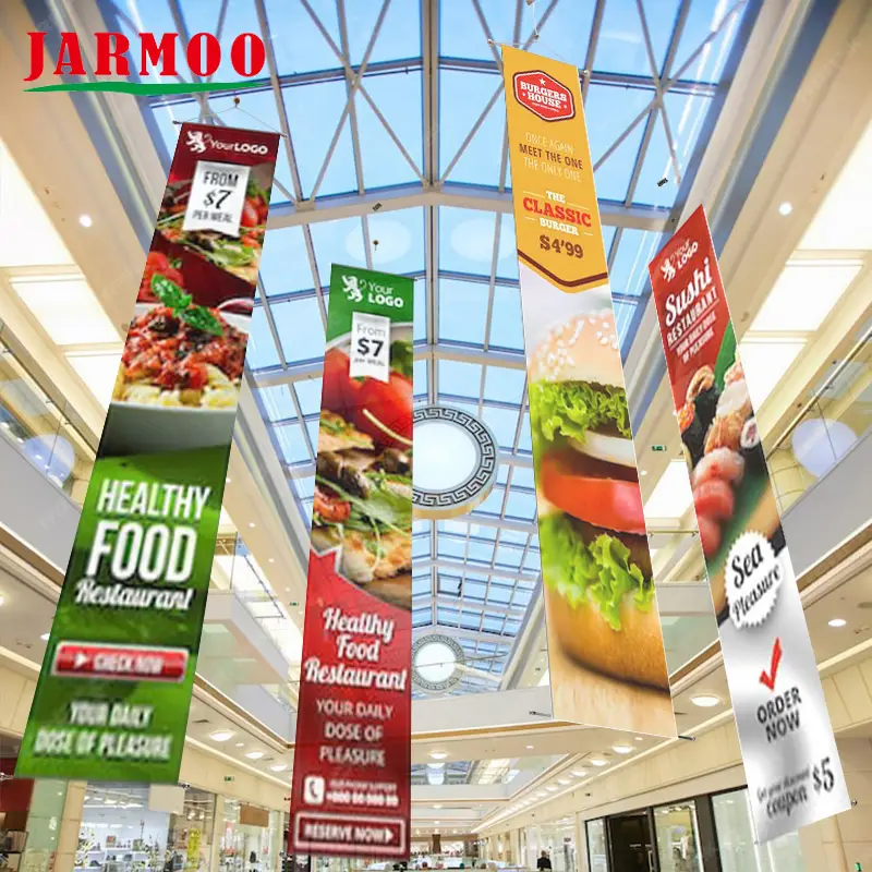 Banner suspenso retangular gigante com impressão personalizada 1