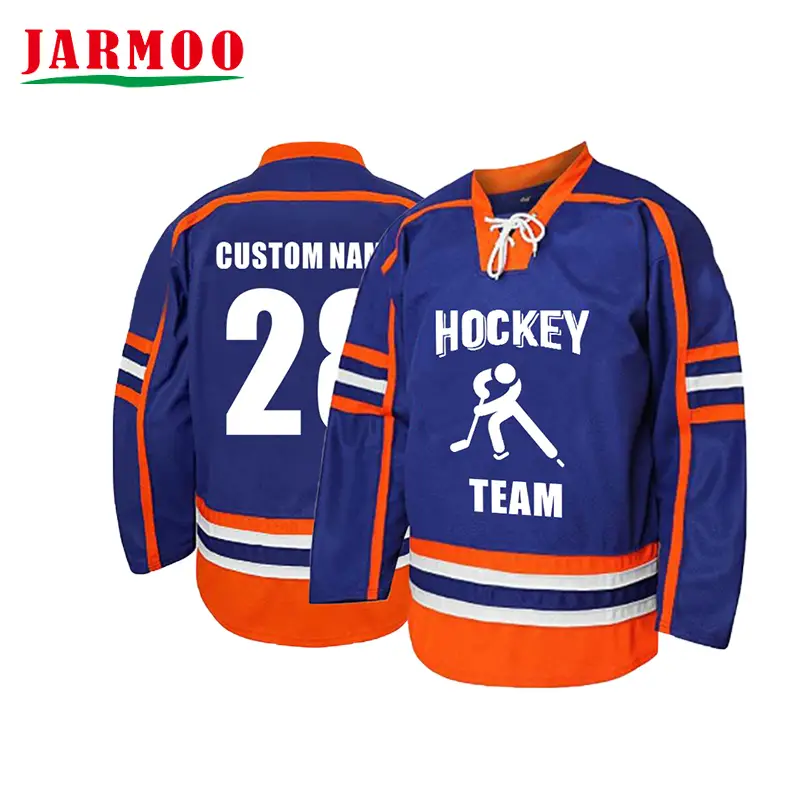 Custom Sublimated Embroidery Patch Ice Hockey Jerseys 1