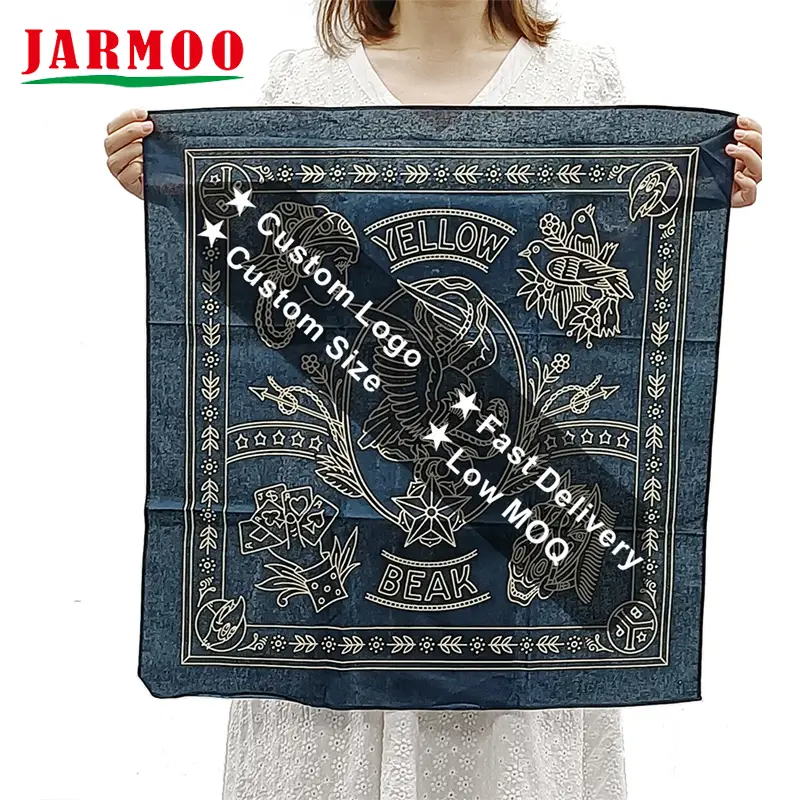 High Quality Cotton Printed Bandanas Customized Bandanas with Logo 1