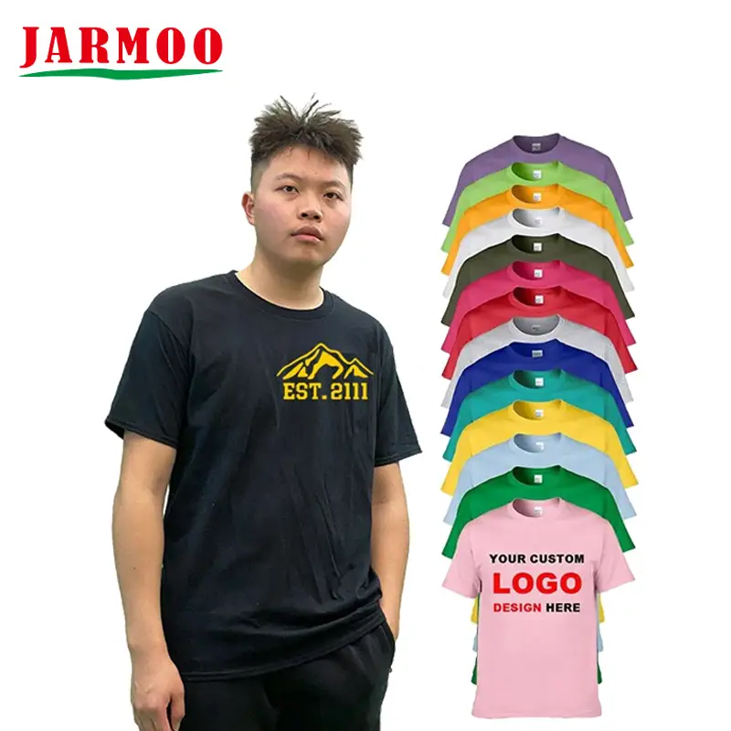 Custom Tee Shirts Printing 100% Cotton T Shirts Print China With Brand Logo 1