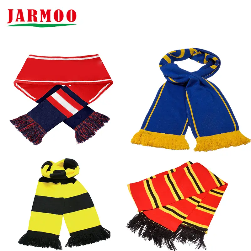Bufanda de fútbol de acrílico de invierno con bordado de jacquard personalizado 1
