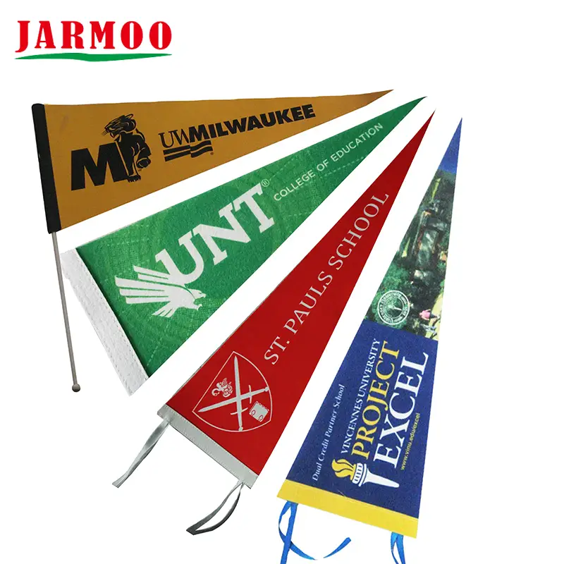 Custom University Club Triangle Felt Pennants 1