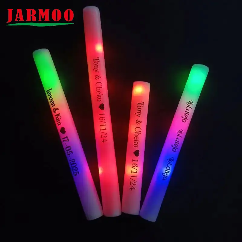 Bastão luminoso de espuma LED com mudança de cor personalizada com logotipo 3 modos 1