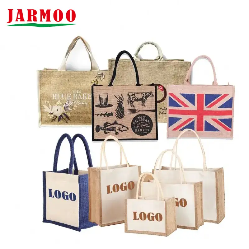 Custom Made Printing Jute Tote Bag Promotion Gift Jute Bag 1