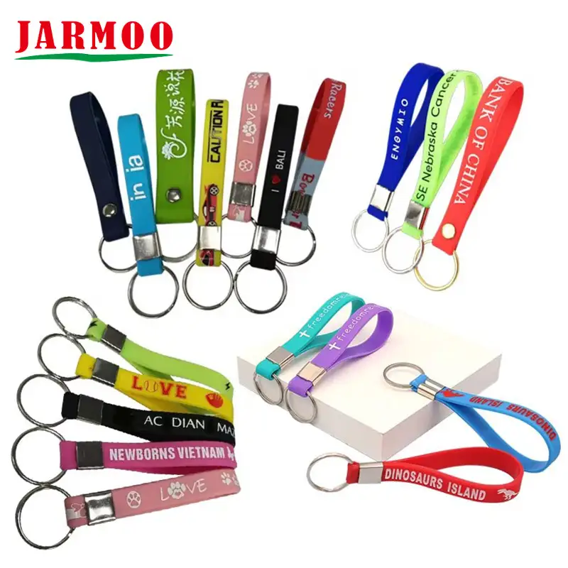 Custom Wristband Keychains Silicone Wrist Bands Keychain 1