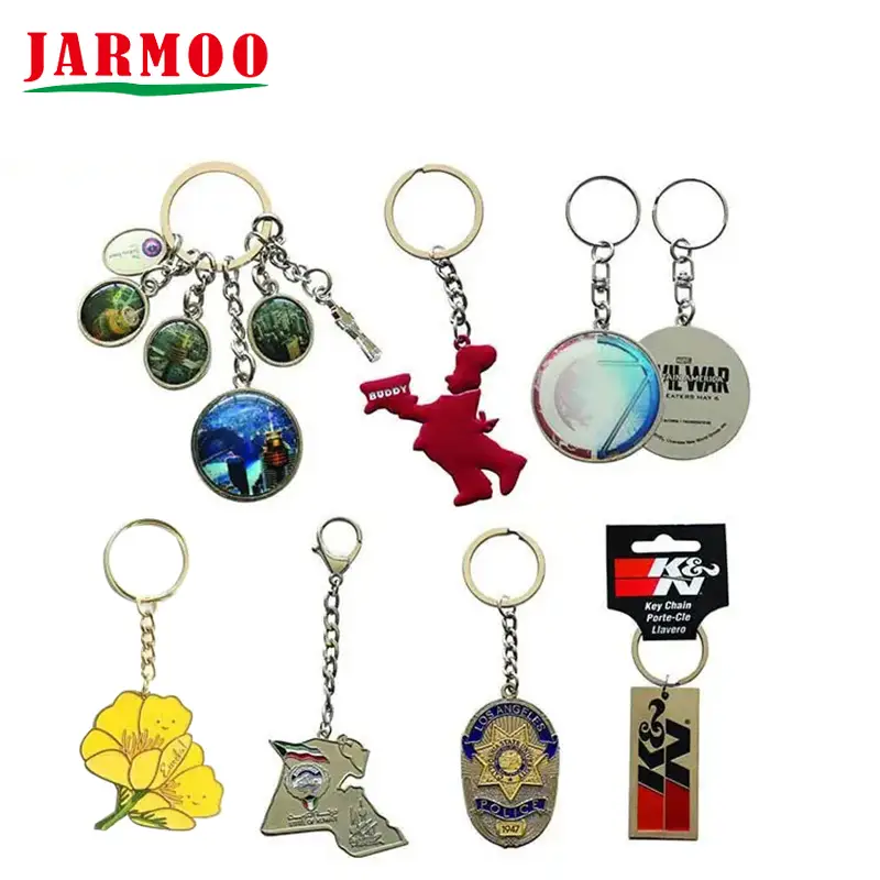 Porte-clés en métal avec gravure de cadeau promotionnel avec logo personnalisé 1