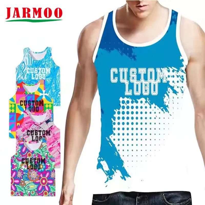 Custom Shirt Gym Vests Print Logo Sleeveless Tank Top for Outdoor 1