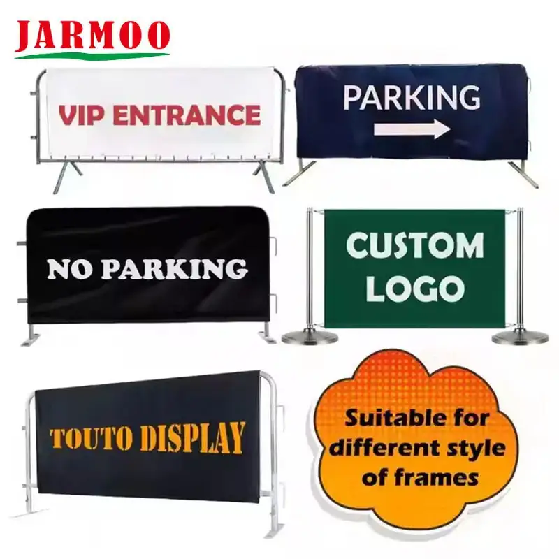 Custom Crowd Control Barrier Banner Sign Covers Banner 1
