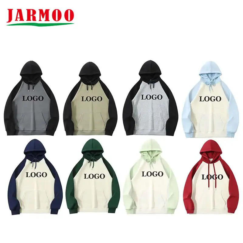 Custom Blocked Color French Terry Hoodies Unisex 1