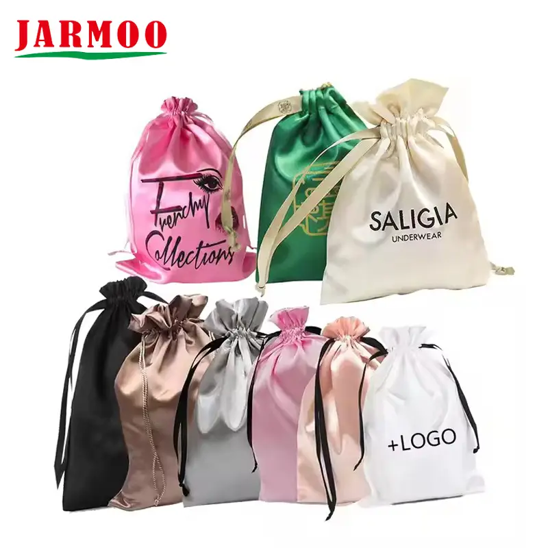 Bolsa de seda personalizada Bolsa de satén con cordón Bolsas de satén 1