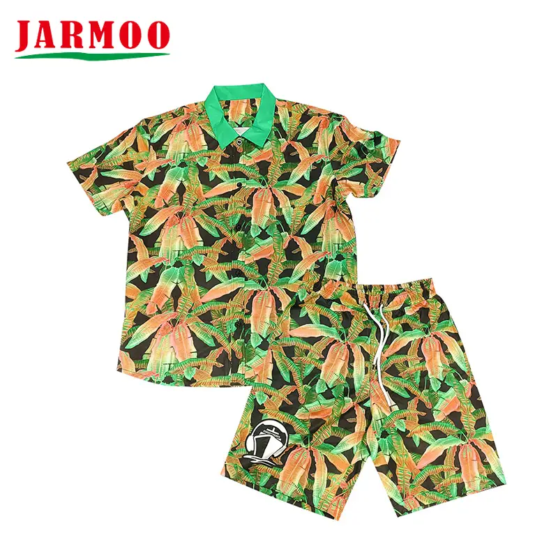 Custom Sublimation Polo Shirt Beach Short Sleeve Shirts Hawaiian Polo 1
