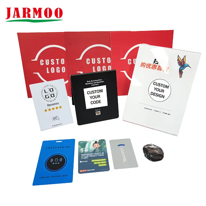 Expositor de tarjetas de mesa personalizado con código QR y NFC, acrílico 1