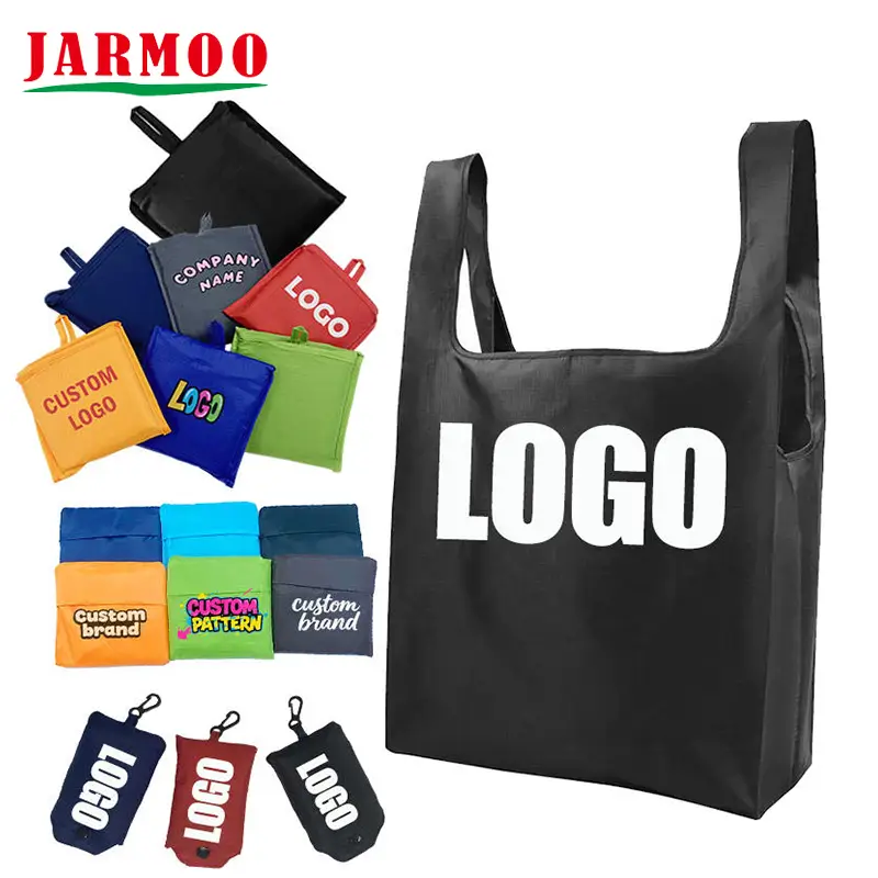 Bolsa de compras plegable reutilizable y ligera personalizada 1