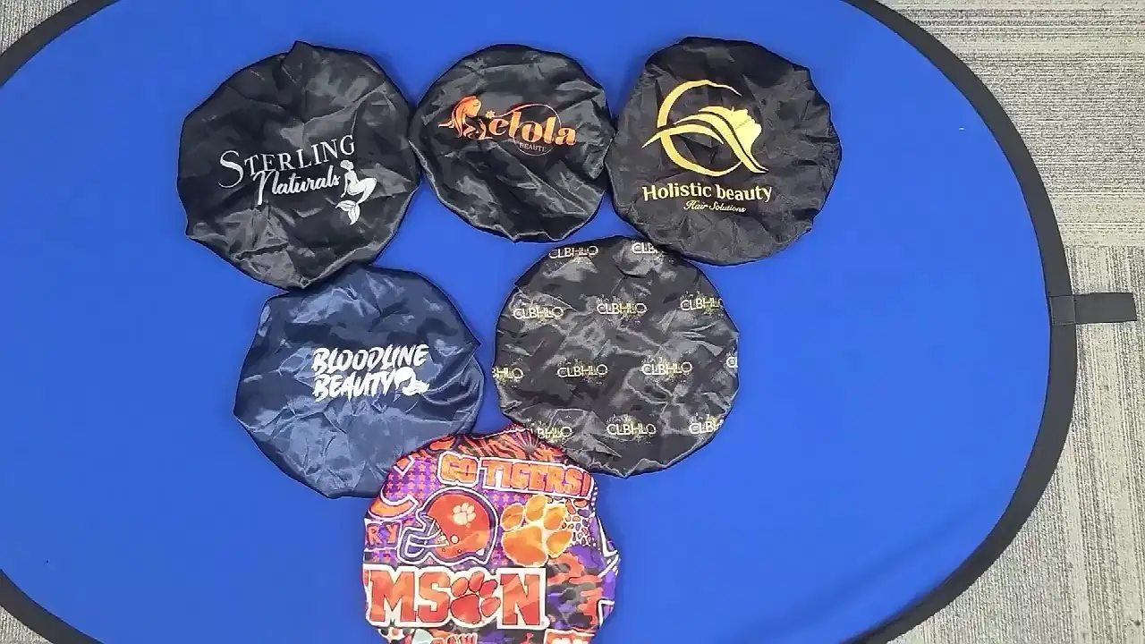 Custom Shower Cap Sleeping Cap Hair Bonnet 1