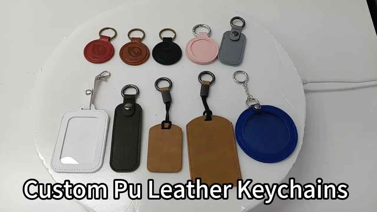Custom Leather Keychains Promotional Logo Customized Leather Keychain 1