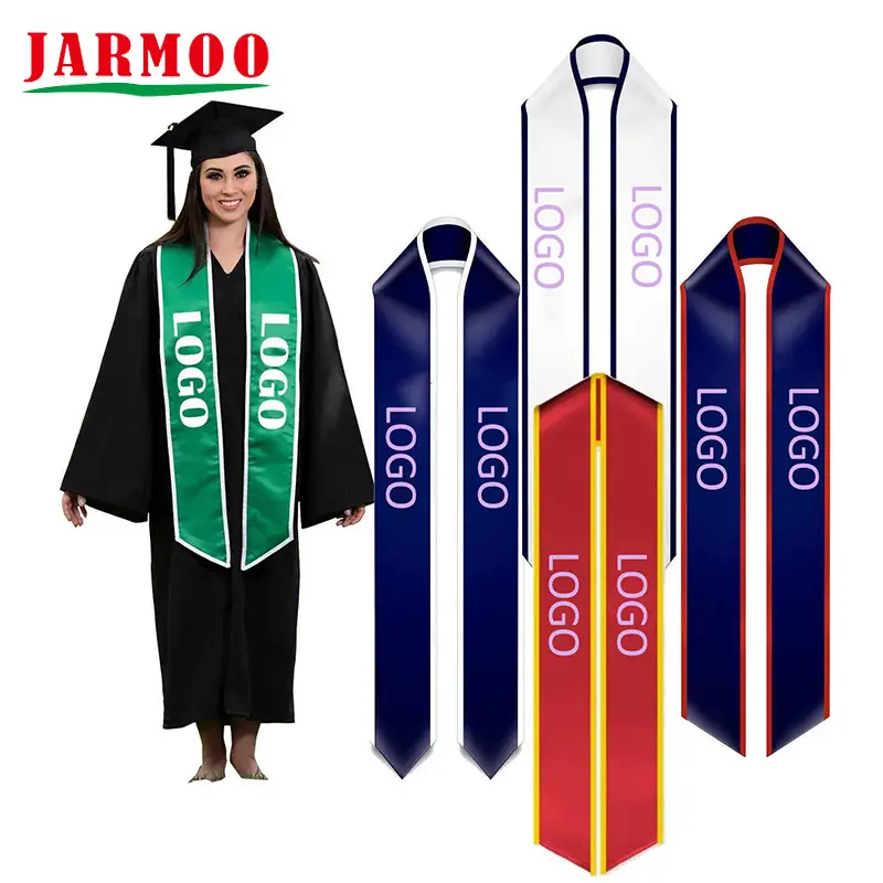 Estola personalizada e colorida para formatura universitária. 1