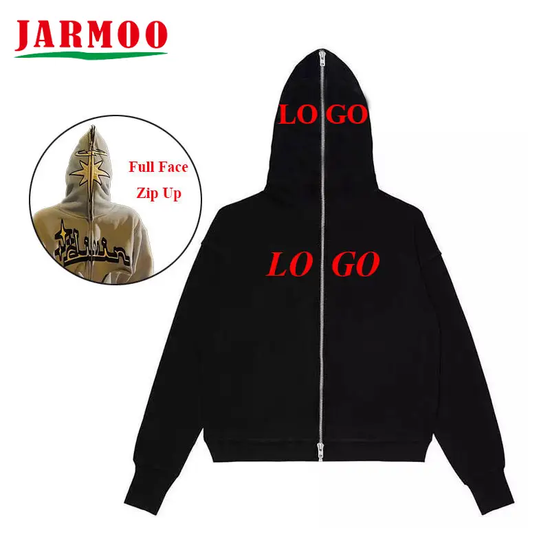 Custom Full Zip up Hoodie All Over Print Full Zipper Hoodie 1