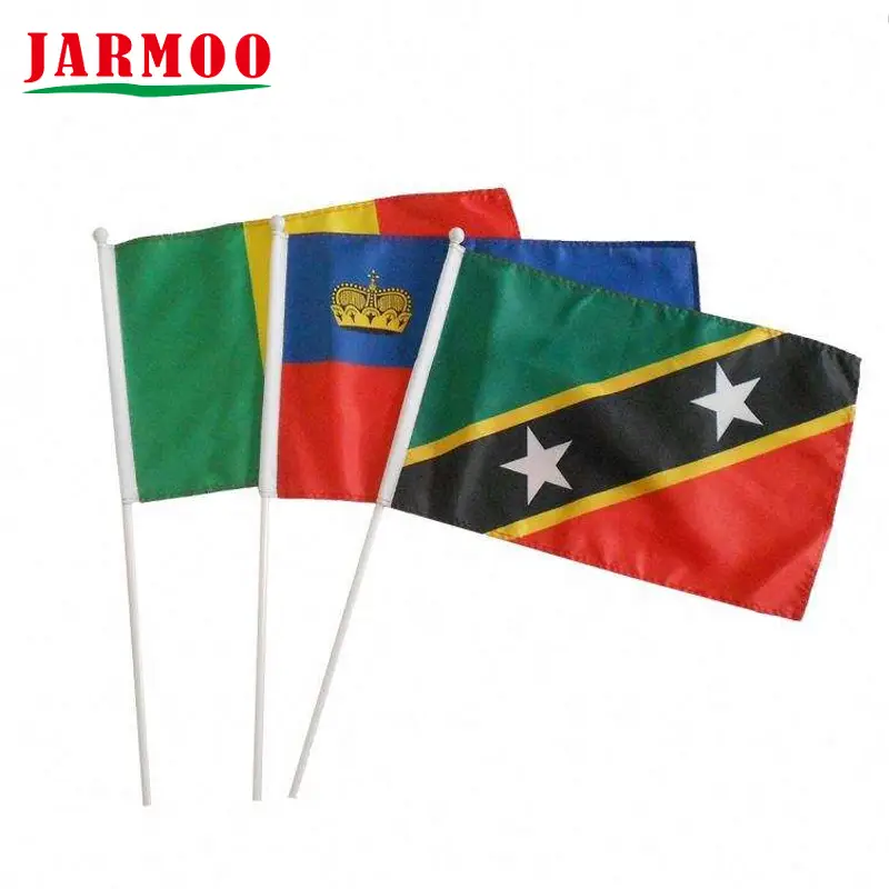 Custom Hand Flag Advertising Event Flag Polyester Hand Waving Flags 1