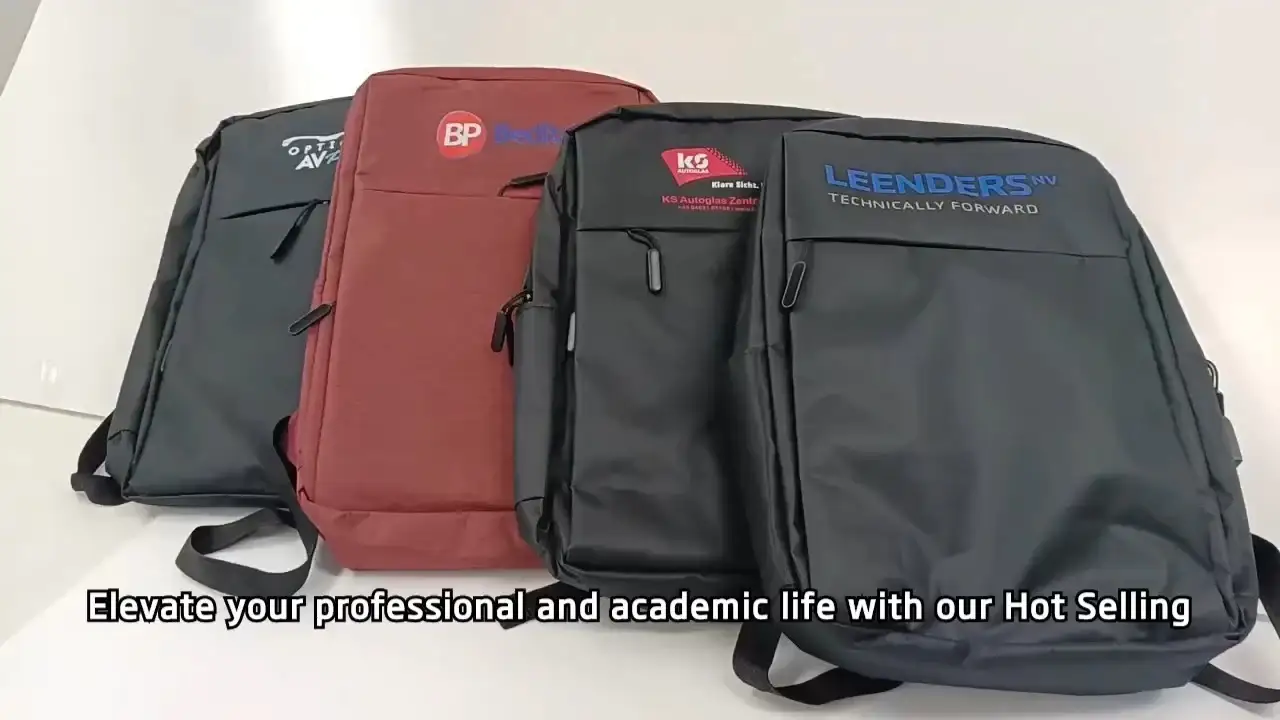 Mochila personalizada para laptop de grande capacidade com carregamento USB. 1