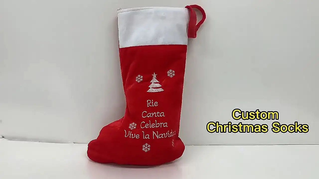Chaussettes de Noël personnalisées, décoration, cadeau, chaussettes de Noël faites main 1