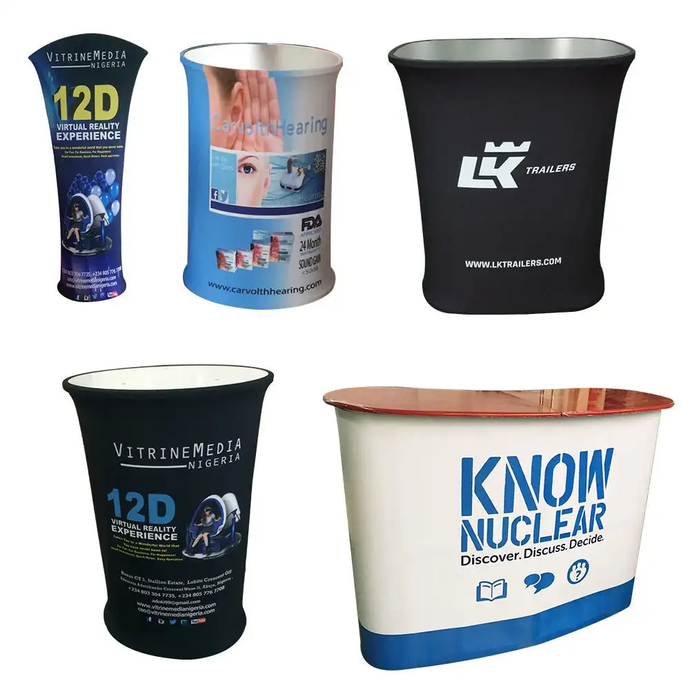trade show counter with storage