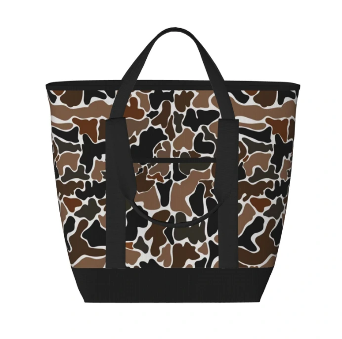 Custom Print Food Delivery Aluminum Foil Thermal Insulated Tote Lunch Bag Grocery Shopping Insulated Cooler Bag 1