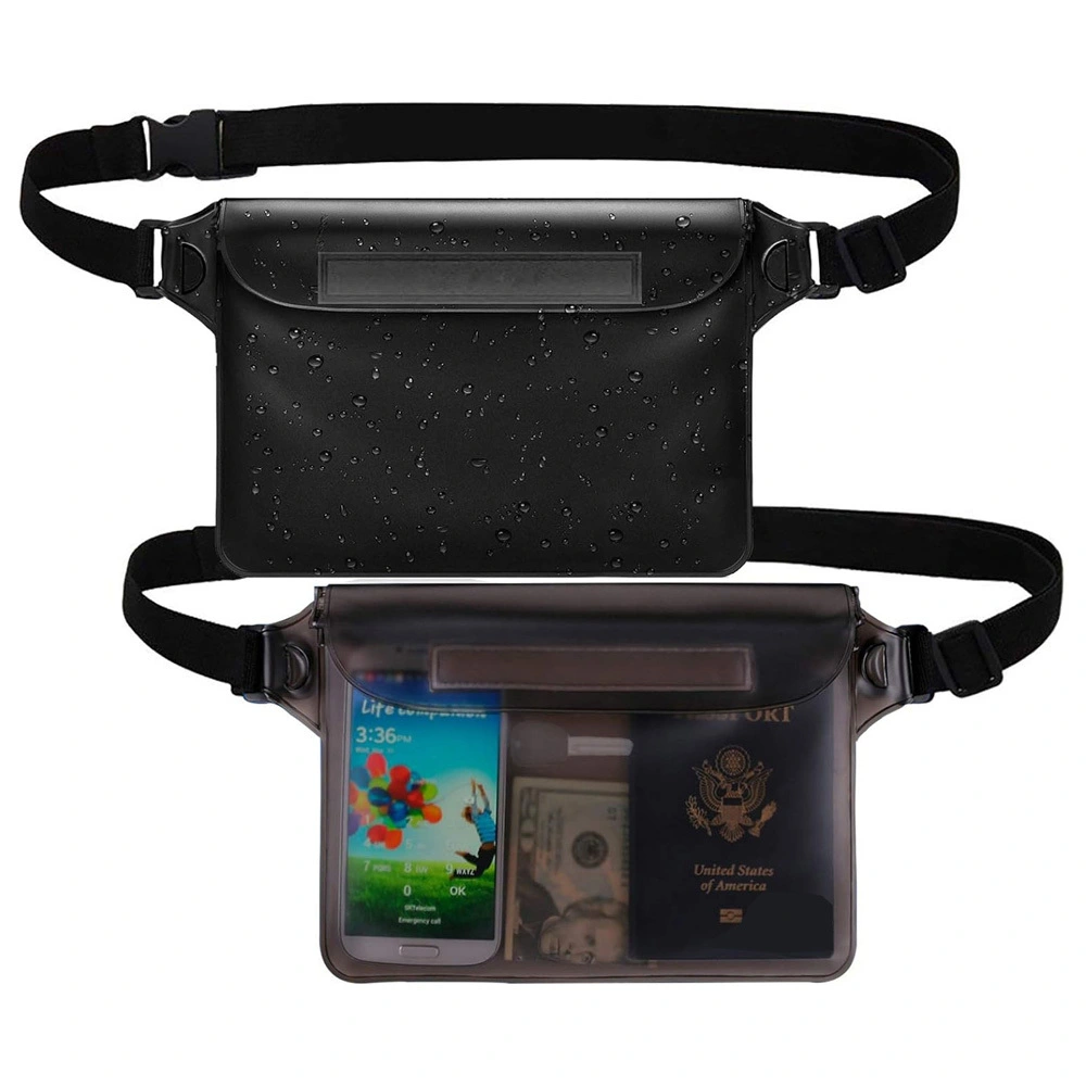 Custom Logo Waterproof  Beach Swimming Fanny Pack Strap Pouch Belt Waist Bag for Phone Passport Wallet Purse 1