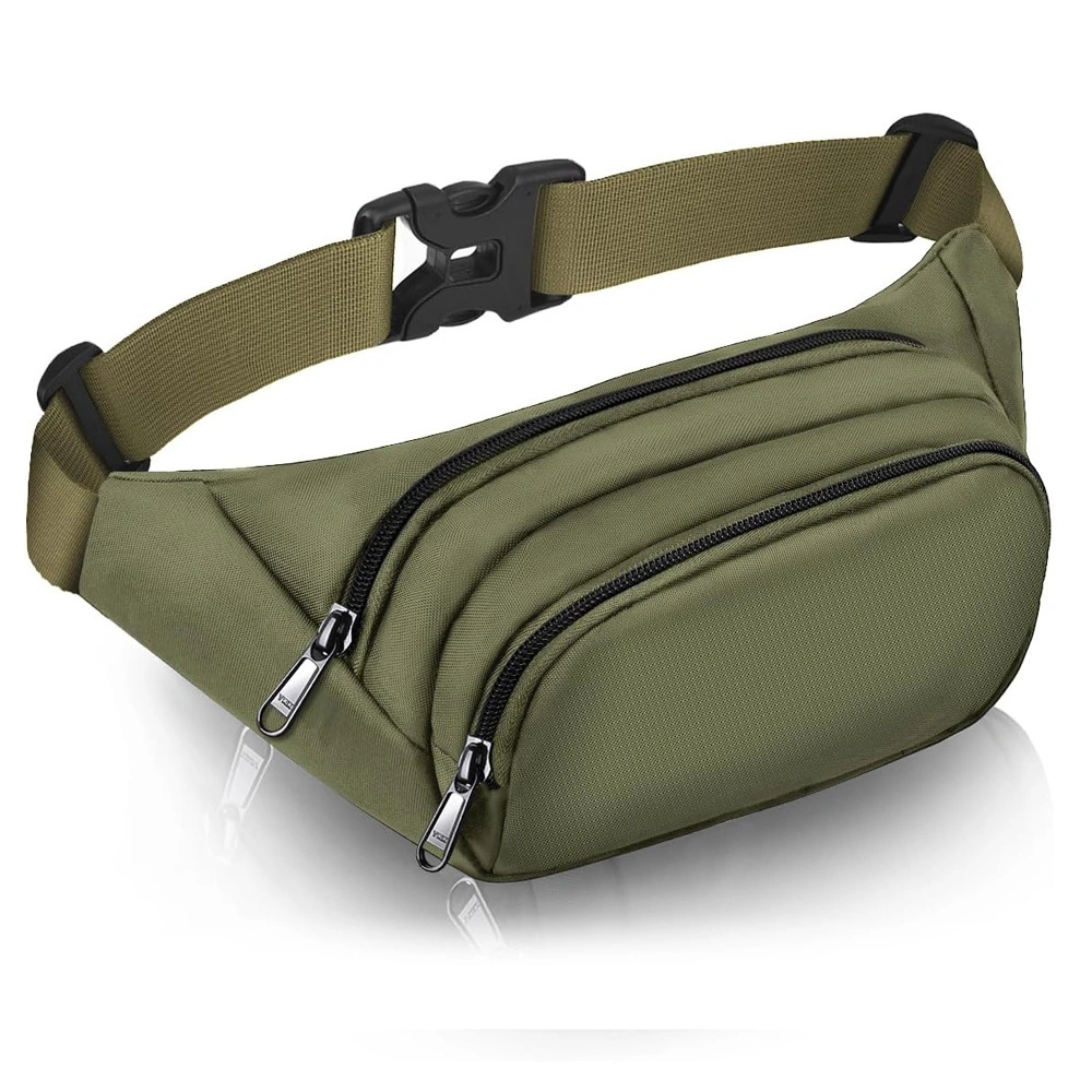 Riñonera grande deportiva para viajes y entrenamiento, OEM ODM, bandolera de pecho con 3 bolsillos con cremallera para mujeres y hombres. 1