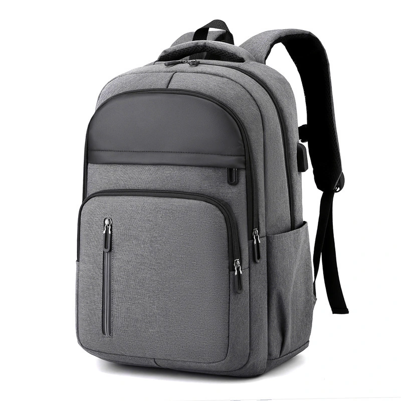 Mochila para hombres y mujeres, mochila escolar para adolescentes, mochila para portátil de 15,6 pulgadas con puerto de carga USB para viajes de negocios, trabajo, universidad 1