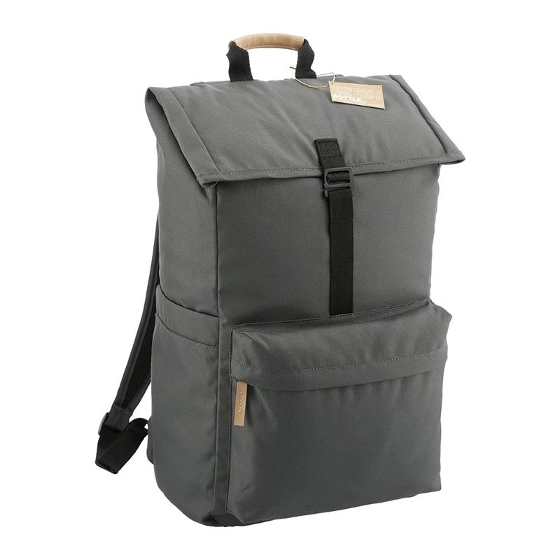 Custom Factory Supply Fashion Popular Waterproof Recycle Polyester Fabric Roll Top Laptop Backpack for Men 1