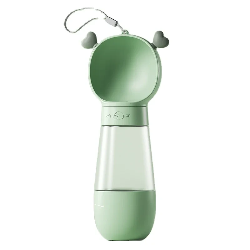 Bouteille d'eau pliable 3 en 1 pour animaux de compagnie, vente en gros, pour l'extérieur, 350ml, 600ml, avec distributeur de nourriture 1