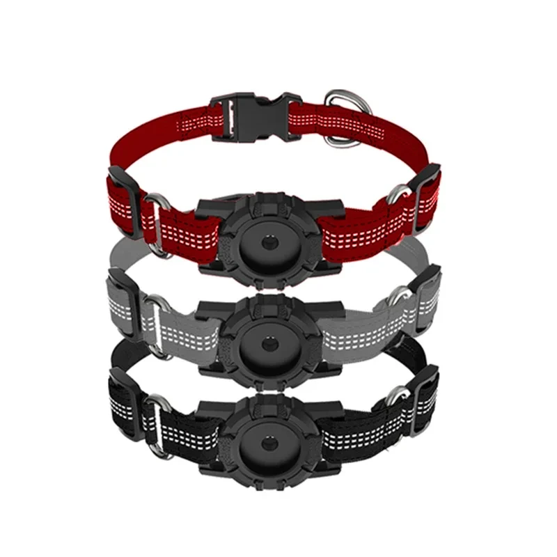 2022 New Arrivals Anti-lost Nylon Print Nylon Muilkorf Dog Tactical Training Gps Pet Tracking Collar 1