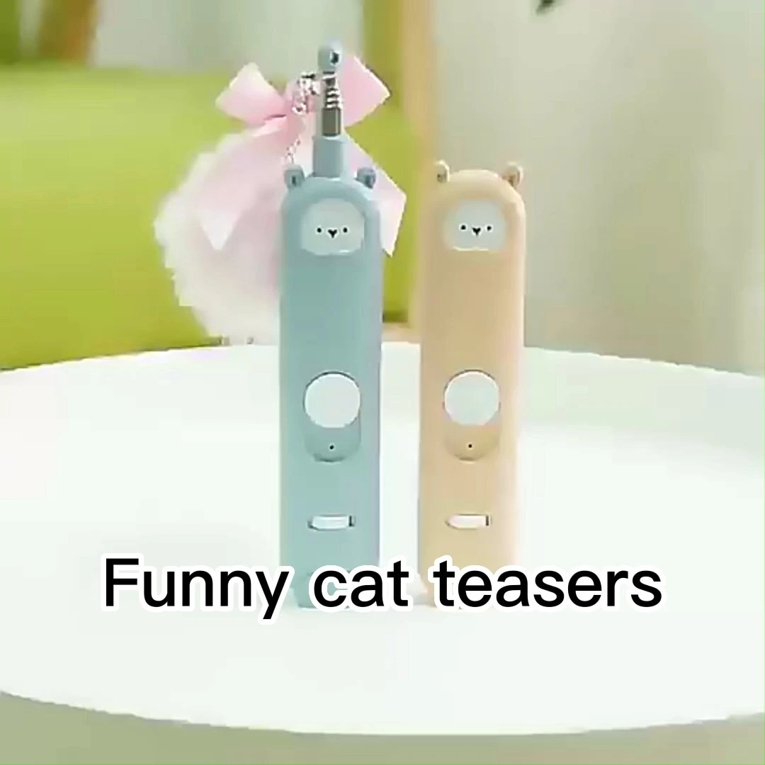 Funny cat pen  light infrared pen funny cat stick feather with light USB charging funny cat stick 1