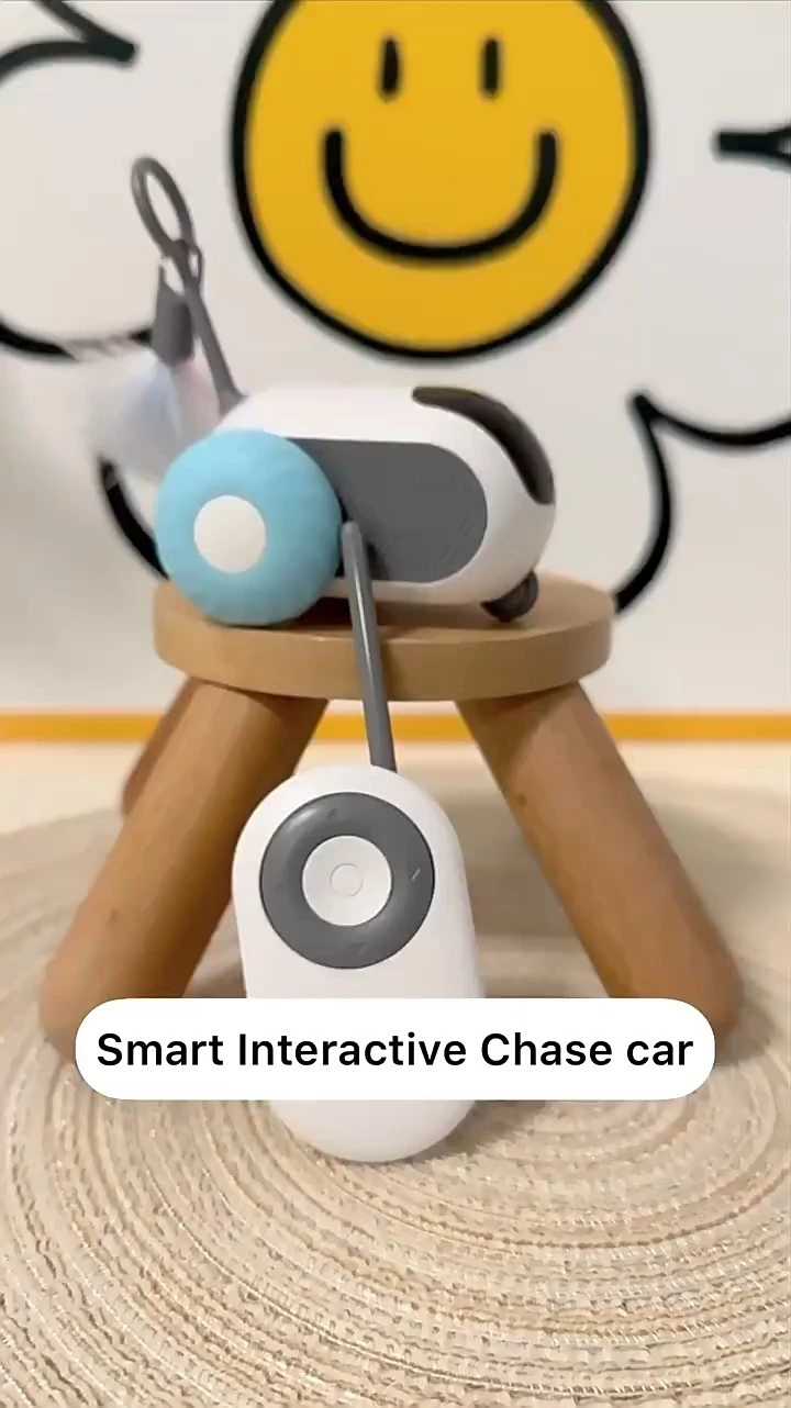 Jouet électrique intelligent télécommandé pour chat, jouets interactifs pour chats d'intérieur, voiture Mobile automatique par gravité, Rechargeable par USB 1