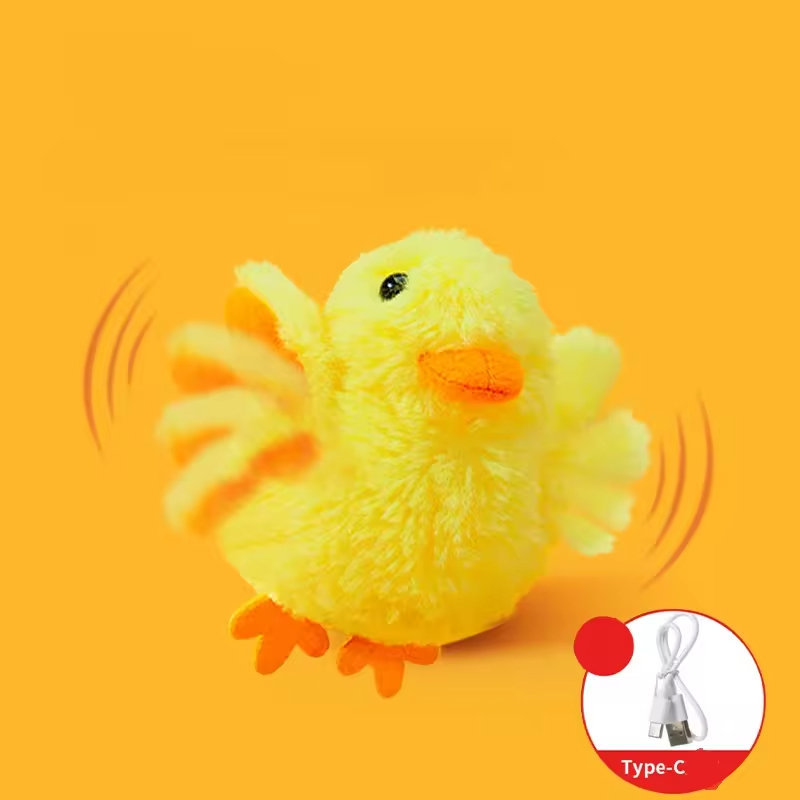 Jouet pour chat canard à battement rechargeable avec herbe à chat SilverVine et caractéristiques de gazouillis de charlatan réaliste et d'exercice interactif 1