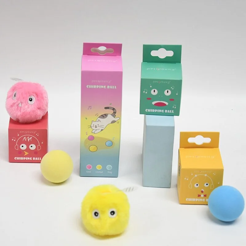 Balles de jouets gazouillants pour chat avec herbe à chat SilverVine, exercice interactif de kicker, paquet de 3 ou 1 paquet-xinchen 1
