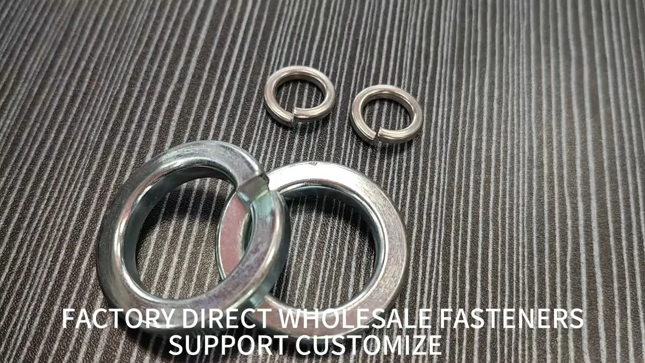 Arandelas de seguridad con resorte DIN127 con mejores ventas en acero galvanizado SS304/SS316 para varios estilos y tamaños 1