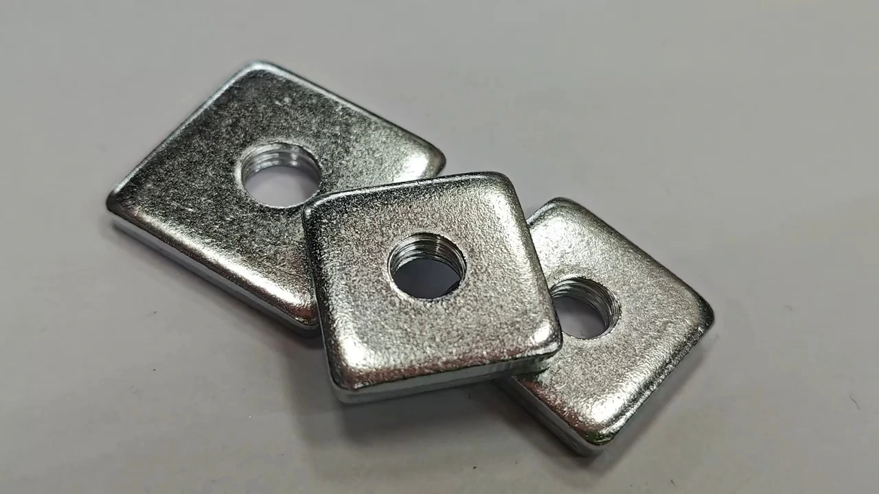 Arandelas planas de acero - Din125, partidas cuadradas, estilos de cuña avellanada adherida - Latón Aluminio Bronce 1