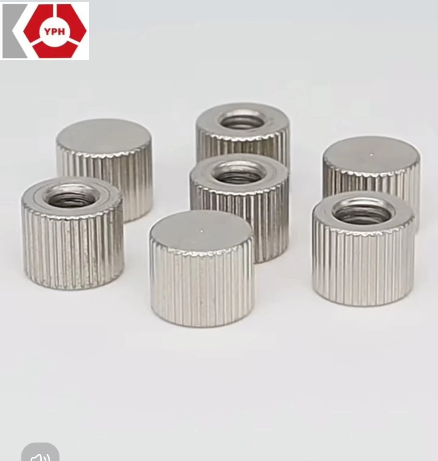 La tuerca de mano moleteada redonda de acero inoxidable 304 más Popular, tapa protectora de tornillo de mano de giro recto niquelado 1