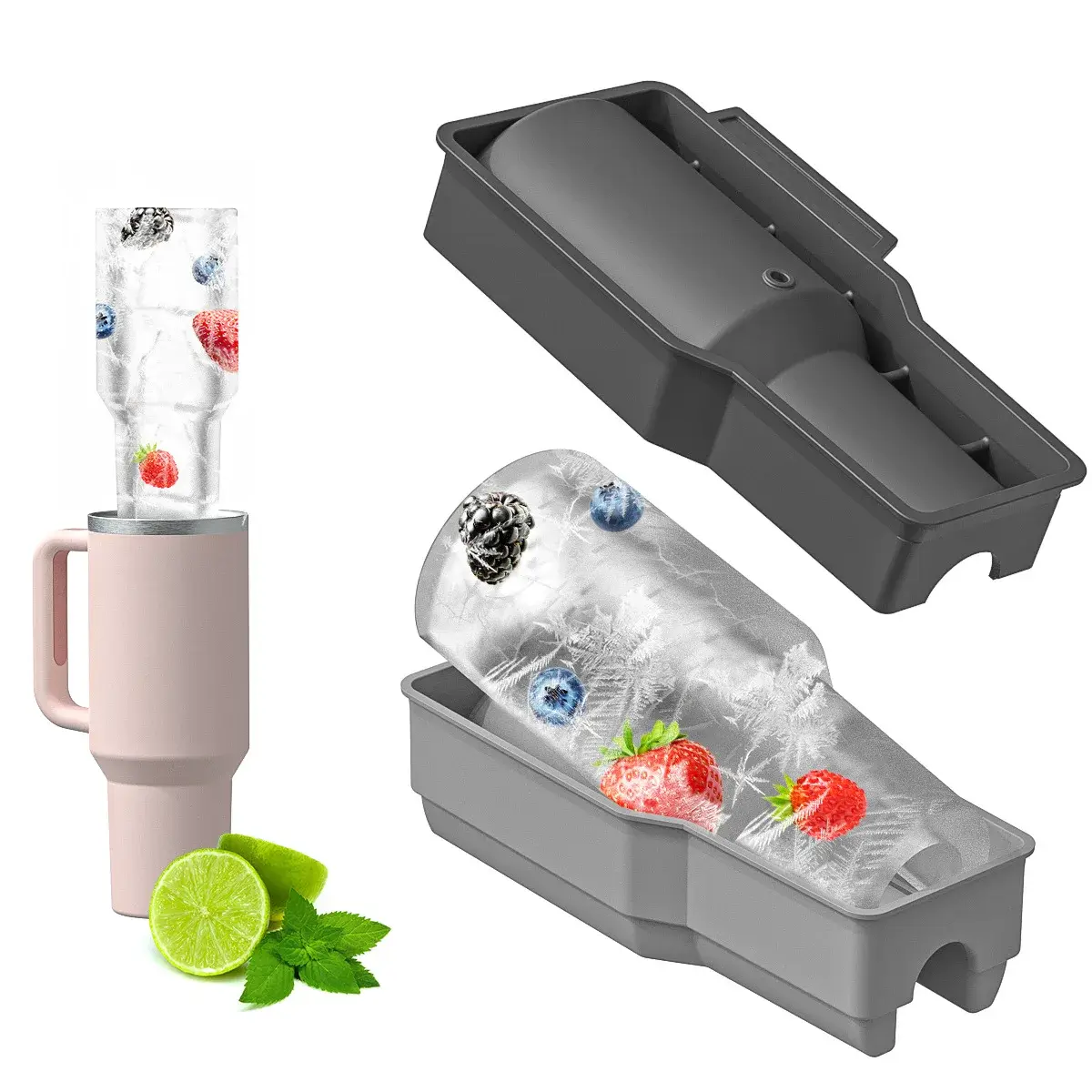 For Marketplace Black Silicone Kitchen Utensil Set Making Ice Cubes by VTOP 2