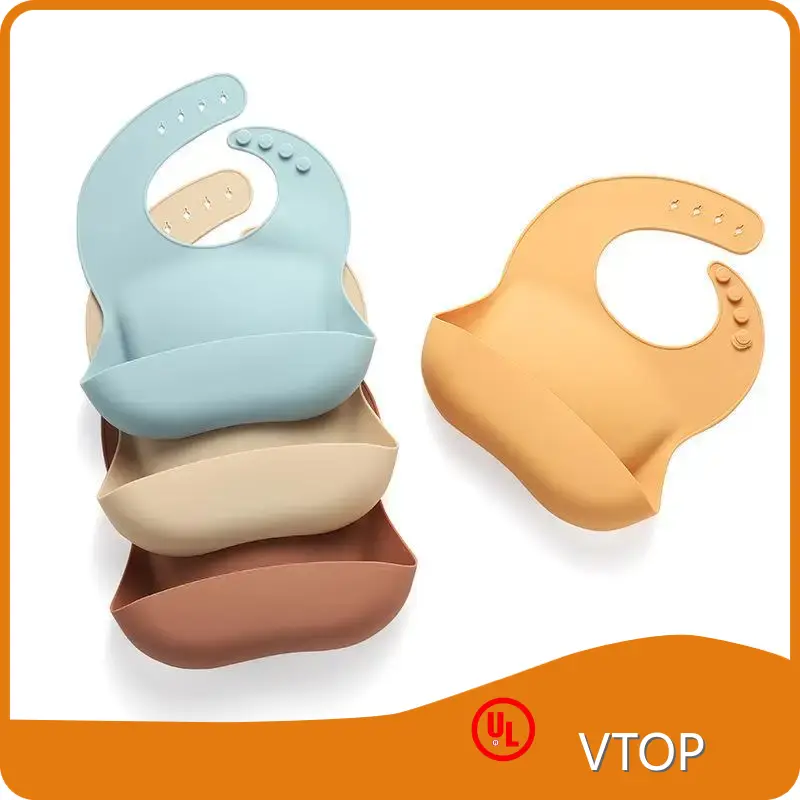 Silicone Bib with Food Catcher Opp Bag - for Sale - VTOP 1