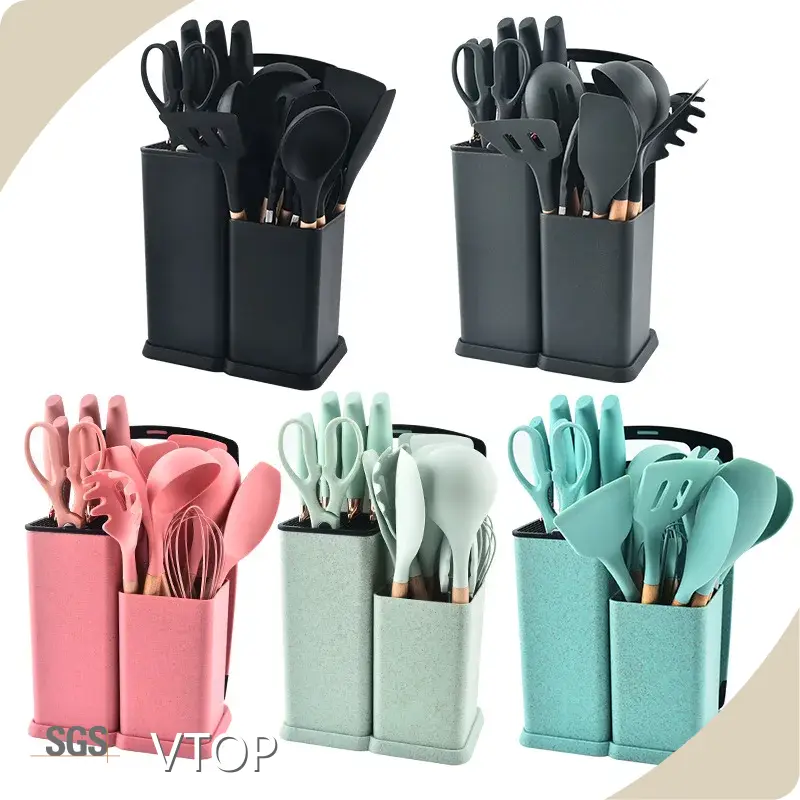 Creative Pastel Silicone Kitchen Utensils for Supermarket 1